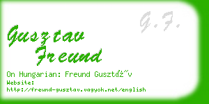 gusztav freund business card